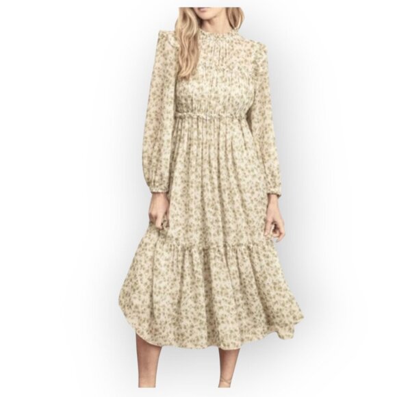 Cream Green Long Sleeve Fairycore Maxi Dress by Dress Forum Los Angeles size S - Picture 3 of 13